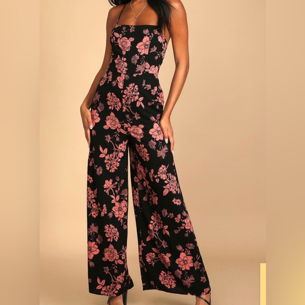 Lulus flowery jumpsuits size small new with tags